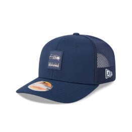 New Era 9Seventy Seattle Seahawks Official Sideline Mesh Trucker Stretch Snapback Hat Blue