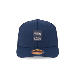 New Era 9Seventy Seattle Seahawks Official Sideline Mesh Trucker Stretch Snapback Hat Blue