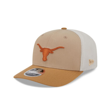 New Era 9Seventy University of Texas Longhorns Two Tone Trucker Snapback Hat White Tan Khaki White