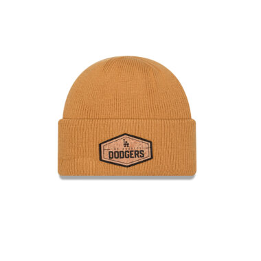 New Era Los Angeles Dodgers Knit Working Man Beanie Cork Tan