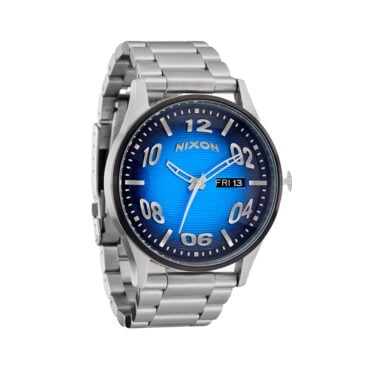 Nixon Sentry Stainless Steel Fisheye Silver Polar Blue Nixon Sentry Stainless Steel Fisheye Silver Polar Blue
