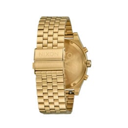 Nixon Time Teller Chrono Watch Gold Black Gold