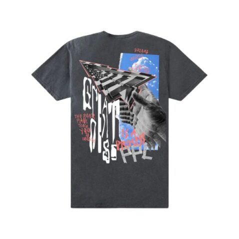Paper Planes Collage Short Sleeve T-Shirt Washed Black - Image 2