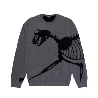 Ripndip Fossil Mohair Knit Crewneck Sweater Charcoal Ripndip Fossil Mohair Knit Crewneck Sweater Charcoal