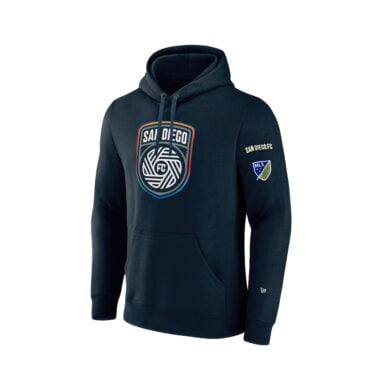 New Era San Diego Football Club SDFC Flow Logo Pullover Hoodie Blue New Era San Diego Football Club SDFC Flow Logo Pullover Hoodie Blue