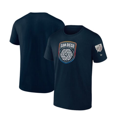 New Era San Diego Football Club SDFC Flow Logo Short Sleeve T-Shirt Blue - Image 2