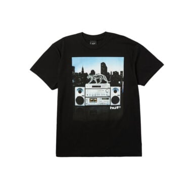HUF Midnight Radio Short Sleeve T-Shirt Black HUF Midnight Radio Short Sleeve T-Shirt Black