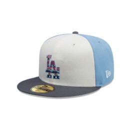 New Era 59Fifty Los Angeles Dodgers City Element Guatemala Fitted Hat Sky Blue White Gray