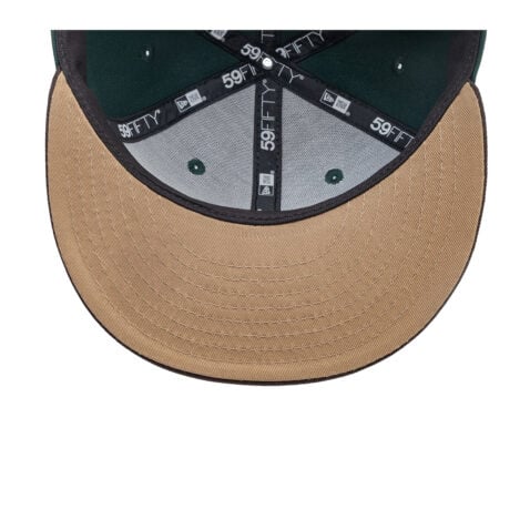 New Era 59Fifty Los Angeles Dodgers City Element Guatemala Flower Fitted Hat Dark Green Brown - Image 5