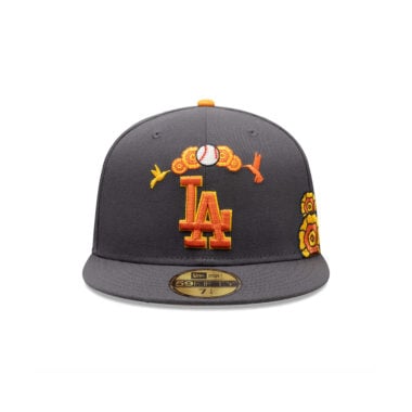 New Era 59Fifty Los Angeles Dodgers Dia De Los Muertos Fitted Hat Graphite Orange New Era 59Fifty Los Angeles Dodgers Dia De Los Muertos Fitted Hat Graphite Orange