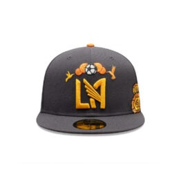 New Era 59Fifty Los Angeles Football Club Dia De Los Muertos Fitted Hat Graphite Orange