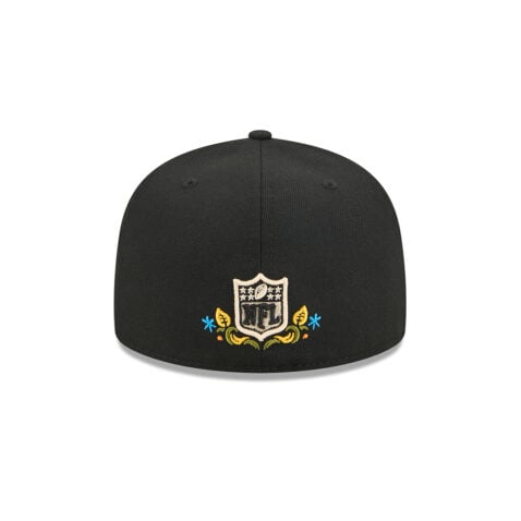 New Era 59Fifty NFL League Logo Hasta La Muerte Fitted Hat Black - Image 5