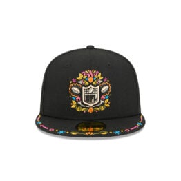 New Era 59Fifty NFL League Logo Hasta La Muerte Fitted Hat Black