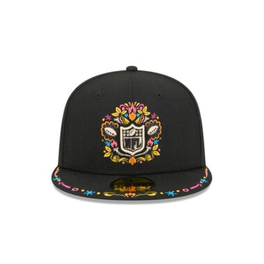 New Era 59Fifty NFL League Logo Hasta La Muerte Fitted Hat Black New Era 59Fifty NFL League Logo Hasta La Muerte Fitted Hat Black