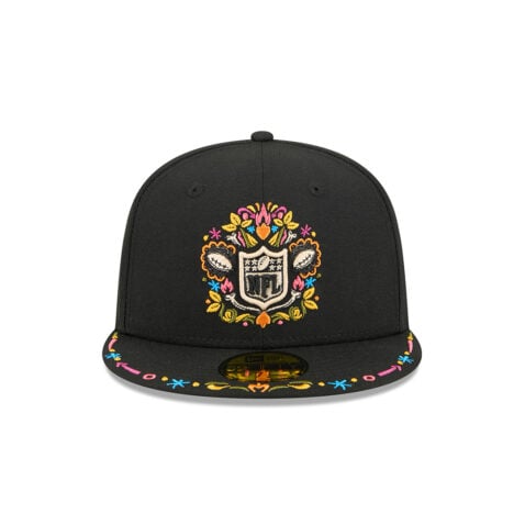 New Era 59Fifty NFL League Logo Hasta La Muerte Fitted Hat Black - Image 2