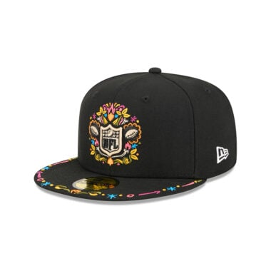 New Era 59Fifty NFL League Logo Hasta La Muerte Fitted Hat Black New Era 59Fifty NFL League Logo Hasta La Muerte Fitted Hat Black