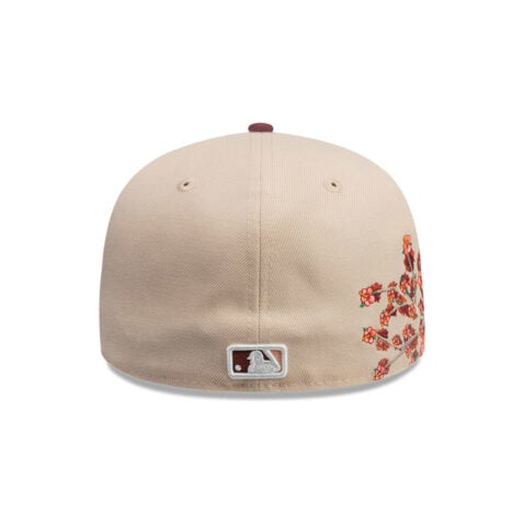 New Era 59Fifty New York Yankees City Element Puerto Rico Fitted Hat Tan Red - Image 5