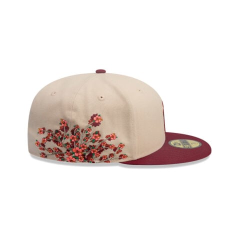 New Era 59Fifty New York Yankees City Element Puerto Rico Fitted Hat Tan Red - Image 4