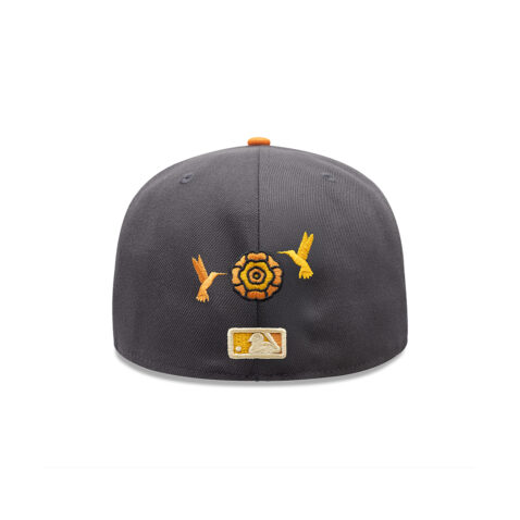 New Era 59Fifty New York Yankees Dia De Los Muertos Fitted Hat Black Orange - Image 5