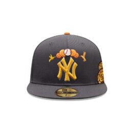 New Era 59Fifty New York Yankees Dia De Los Muertos Fitted Hat Black Orange