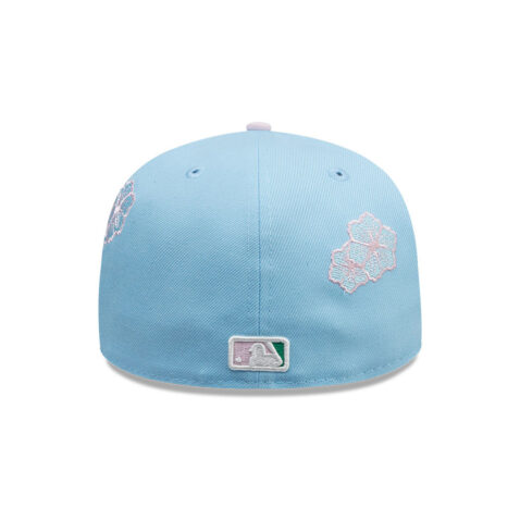 New Era 59Fifty San Diego Padres City Element Dominicana Flower Fitted Hat Sky Blue Pink - Image 5