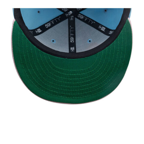 New Era 59Fifty San Diego Padres City Element Dominicana Flower Fitted Hat Sky Blue Pink - Image 7
