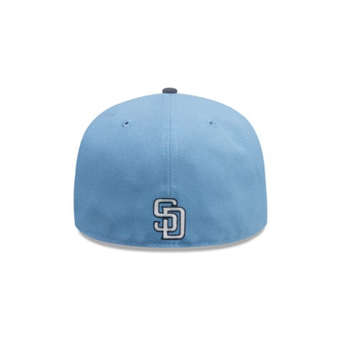 New Era 59Fifty San Diego Padres City Element Guatemala Fitted Hat Sky Blue White Gray - Image 4