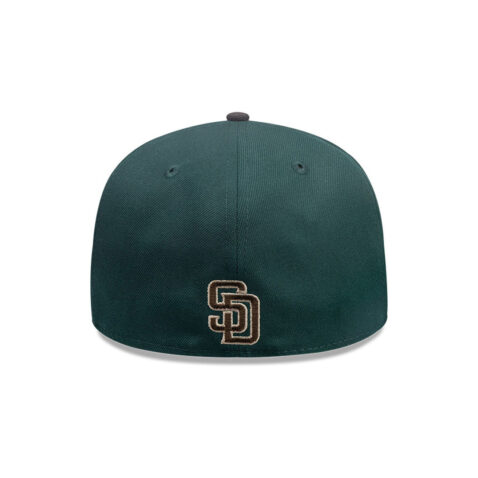 New Era 59Fifty San Diego Padres City Element Guatemala Flower Fitted Hat Dark Green Brown - Image 4