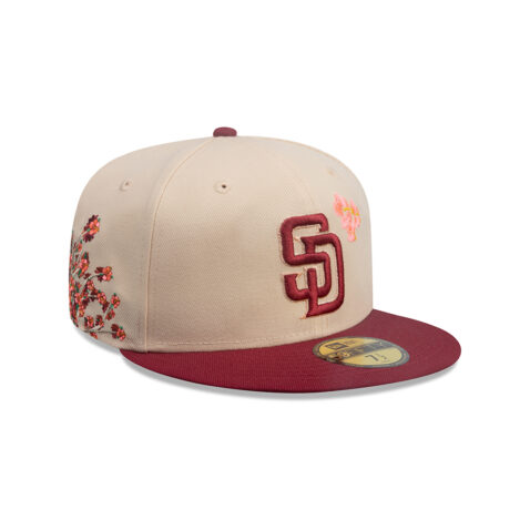 New Era 59Fifty San Diego Padres City Element Puerto Rico Fitted Hat Tan Red - Image 3