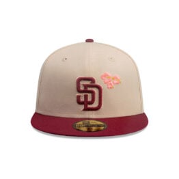 New Era 59Fifty San Diego Padres City Element Puerto Rico Fitted Hat Tan Red