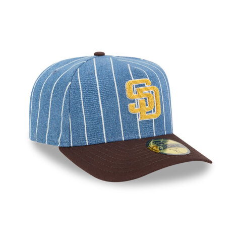 New Era 59Fifty San Diego Padres Parallel Fitted Hat Denim Dark Brown - Image 3
