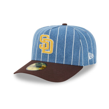 New Era 59Fifty San Diego Padres Parallel Fitted Hat Denim Dark Brown