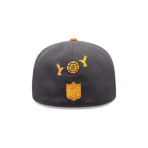 New Era 59Fifty San Francisco 49ers Dia De Los Muertos Fitted Hat Graphite Orange - Image 4