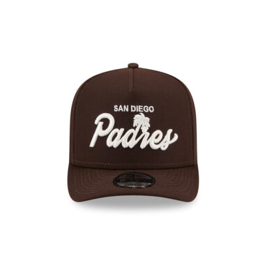 New Era 9Fifty San Diego Padres Local Play A-Frame Snapback Hat Brown White