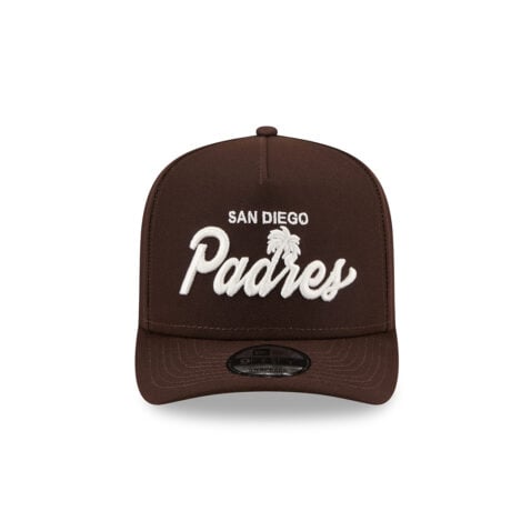 New Era 9Fifty San Diego Padres Local Play A-Frame Snapback Hat Brown White - Image 2