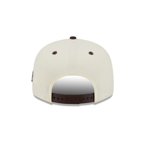 New Era 9Fifty San Diego Padres Mascot Pin Snapback Hat Chrome White Brown - Image 5