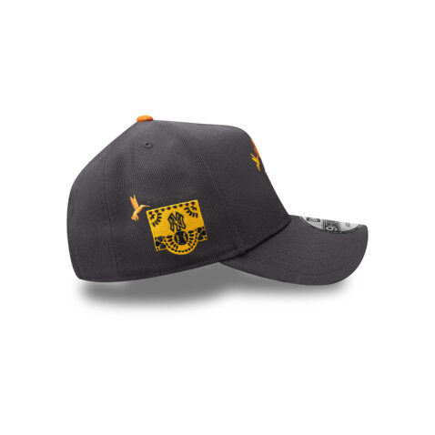 New Era 9Forty New York Yankees Dia De Los Muertos A-Frame Snapback Hat Black Orange - Image 4
