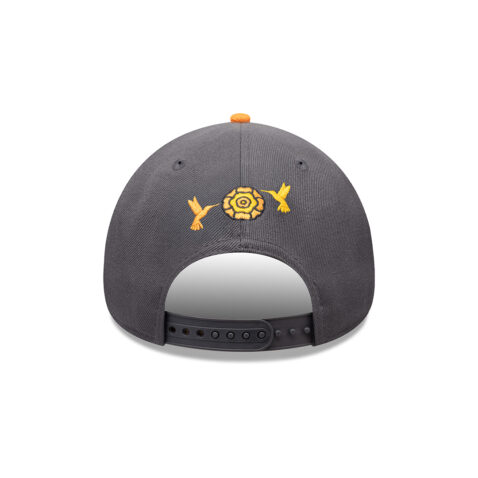 New Era 9Forty San Francisco 49ers Dia De Los Muertos A-Frame Snapback Hat Graphite Orange - Image 5