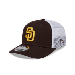 New Era 9Seventy San Diego Padres Trucker Snapback Hat Brown Gold White