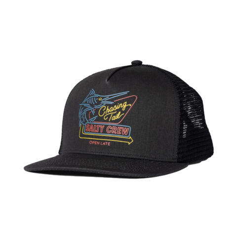 Salty Crew Good Times Foamie Mesh Trucker Snapback Hat Black