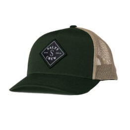 Salty Crew Sealine Retro Mesh Trucker Snapback Hat Deep Forest