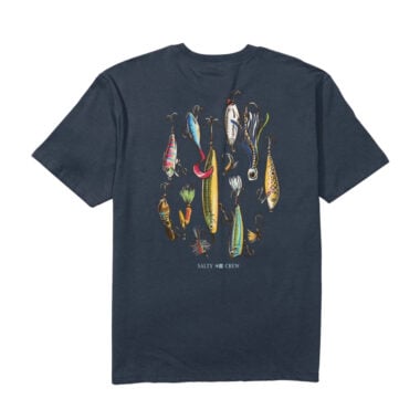 Salty Crew Lure Gear Classic Sleeve T-Shirt Navy Salty Crew Lure Gear Classic Sleeve T-Shirt Navy