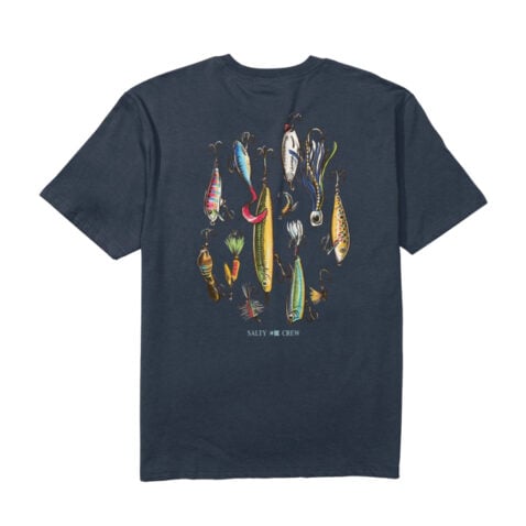Salty Crew Lure Gear Classic Sleeve T-Shirt Navy - Image 2