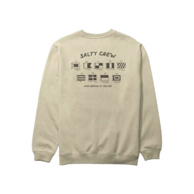 Salty Crew Call Sign Fleece Crewneck Sweatshirt Bone