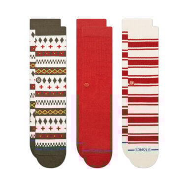Stance Cabin Days 3 Pack Crew Socks Multicolor Stance Cabin Days 3 Pack Crew Socks Multicolor