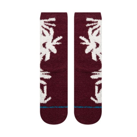 Stance Daisies Cozy Crew Socks Fig - Image 2