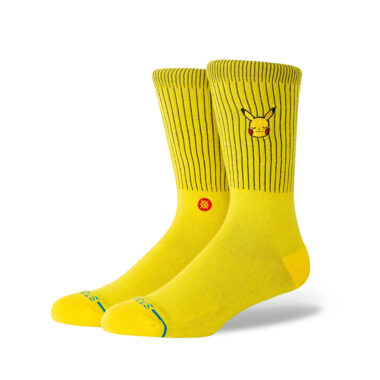 Stance x Pokemon Pikachu Crew Socks Yellow Stance x Pokemon Pikachu Crew Socks Yellow