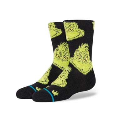 Stance x The Grinch Mean One Kids Crew Socks Black Stance x The Grinch Mean One Kids Crew Socks Black