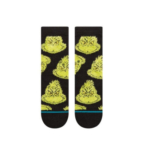 Stance x The Grinch Mean One Kids Crew Socks Black - Image 2
