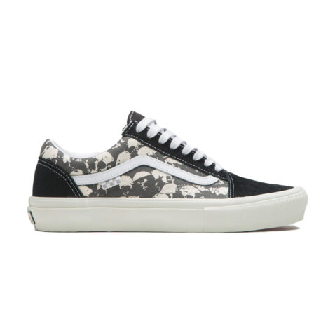 Vans Skate Old Skool Skull Pile Shoes Black White Gum - Image 3